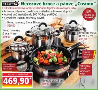 Norma CARRETTA: Nerezové hrnce a pánve ,,Cosimo" nabídka