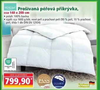 Norma Prošívaná péřová přikrývka, nabídka