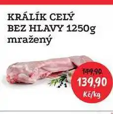 RABBIT řeznictví KRÁLÍK CELÝ BEZ HLAVY 1250g mražený nabídka