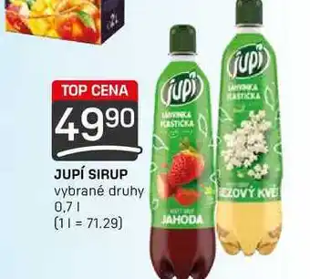 Flop JUPÍ SIRUP vybrané druhy 0,7l nabídka
