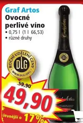 Graf Artos Ovocné perlivé víno 0.75L