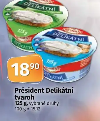 COOP TIP Président Delikátní tvaroh 125 g nabídka