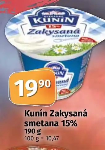 COOP TIP Kunín Zakysaná smetana 15% 190 g nabídka