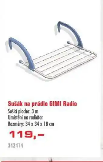 Uni Hobby Sušák na prádlo GIMI Radio nabídka