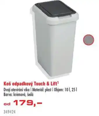 Uni Hobby Koš odpadkový Touch & Lift¹ nabídka