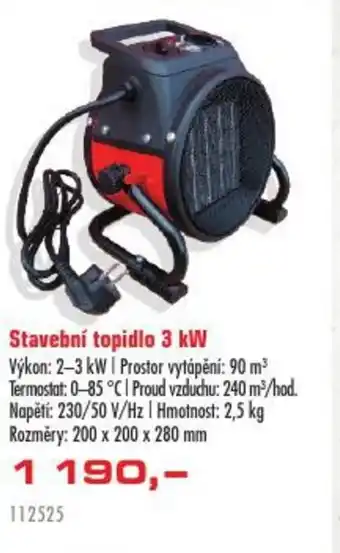 Uni Hobby Stavební topidlo 3 kW nabídka