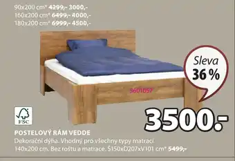 JYSK POSTELOVÝ RÁM VEDDE nabídka