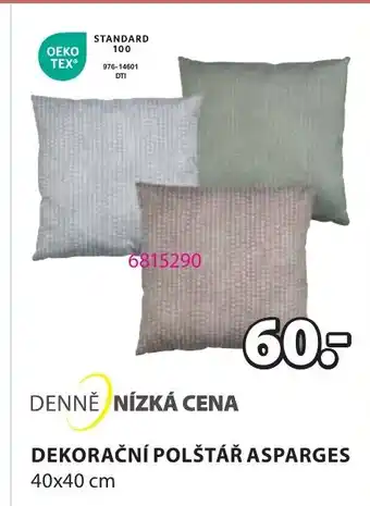 JYSK DEKORAČNÍ POLŠTÁŘ ASPARGES nabídka