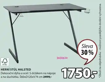 JYSK HERNÍ STŮL HALSTED nabídka
