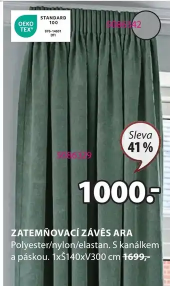 JYSK ZATEMŇOVACÍ ZÁVĚS ARA nabídka