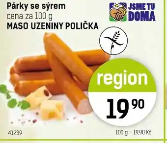 Konzum Párky se sýrem nabídka