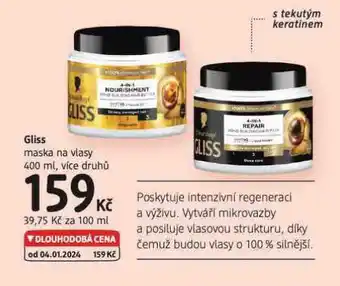 dm drogerie Gliss maska na vlasy nabídka