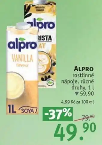 Rossmann ALPRO rostlinné nápoje nabídka