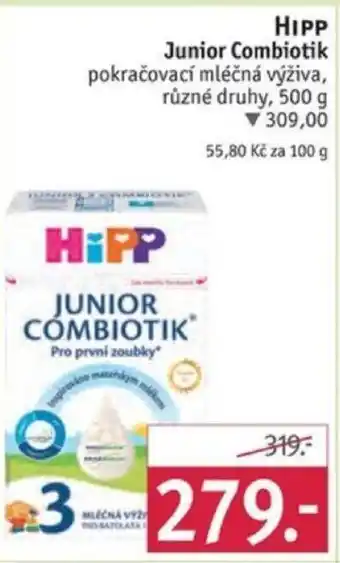 Rossmann HiPP Junior Combiotik pokračovací mléčná výživa nabídka