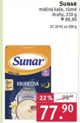 Rossmann SUNAR mléčná kaše nabídka