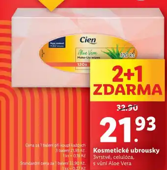 Lidl Cien kosmetické ubrousky nabídka