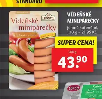 Lidl Vídeňské minipárečky nabídka