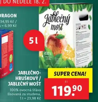 Lidl Jablečno hruškový mošt nabídka
