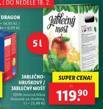 Lidl Jablečný mošt nabídka