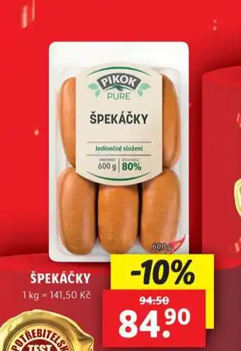 Lidl Špekáčky nabídka