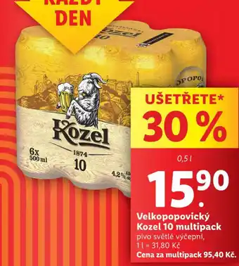 Lidl Pivo velkopopovický kozel nabídka