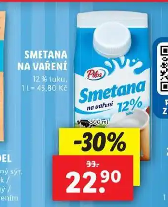 Lidl Smetana na vaření nabídka