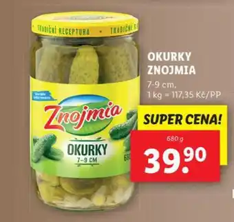 Lidl Okurky znojmia nabídka