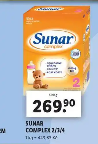 Lidl Sunar kojenecká výživa nabídka