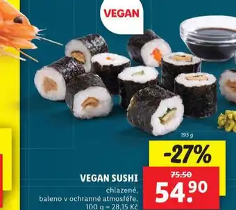 Lidl Vegan sushi nabídka