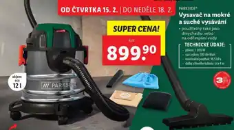Lidl Vysavač na mokré a suché vysávání nabídka