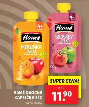 Lidl Hamé ovocná kapsička nabídka