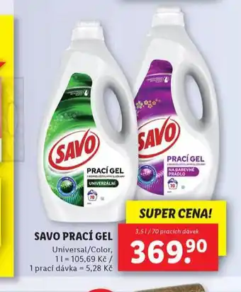 Lidl Savo prací gel nabídka