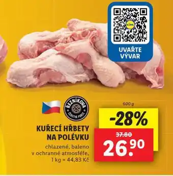 Lidl Kuřecí hřbety na polévku nabídka