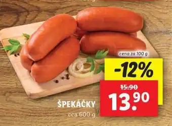 Lidl Špekáčky nabídka