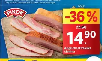 Lidl Anglická slanina nabídka