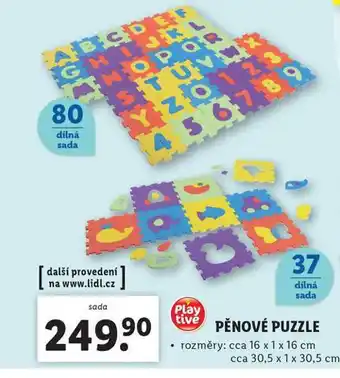Lidl Pěnové puzzle nabídka
