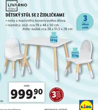 Lidl Dětský stůl se 2 židličkami nabídka