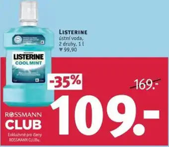 Rossmann LISTERINE ústní voda nabídka