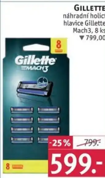 Rossmann GILLETTE náhradní holici nabídka