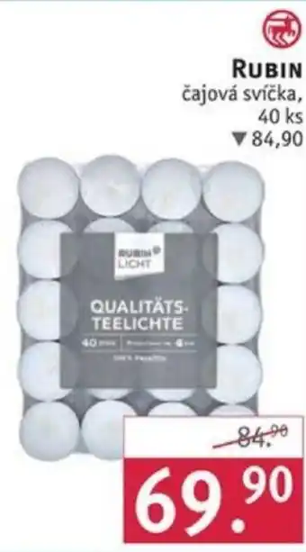 Rossmann RUBIN čajová svíčka nabídka