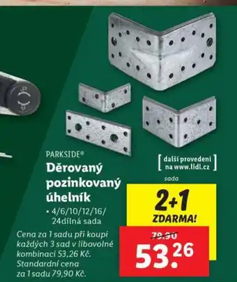 Děrovaný pozinkovaný úhelník