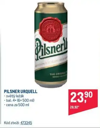Makro PILSNER URQUELL nabídka