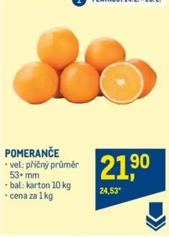 Makro POMERANČE nabídka