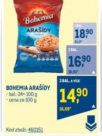 Makro BOHEMIA ARAŠÍDY nabídka