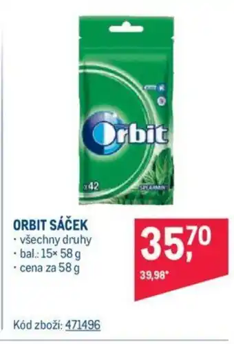 Makro ORBIT SÁČEK nabídka