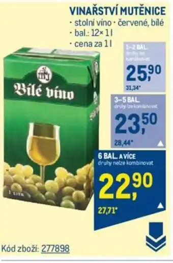 Makro VINAŘSTVÍ MUTĚNICE nabídka