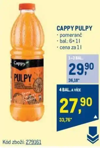 Makro CAPPY PULPY nabídka