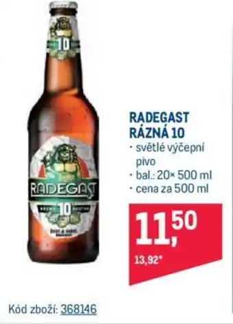 Makro RADEGAST RÁZNÁ 10 nabídka