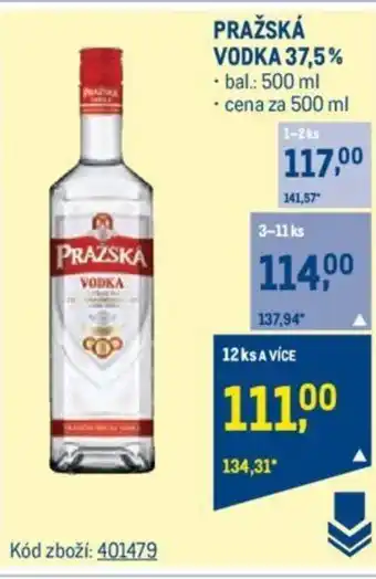 Makro PRAŽSKÁ VODKA 37,5% nabídka