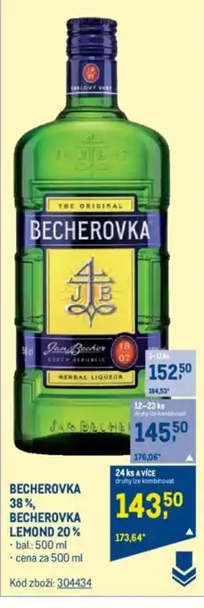 Makro BECHEROVKA 38%, BECHEROVKA LEMOND 20% nabídka